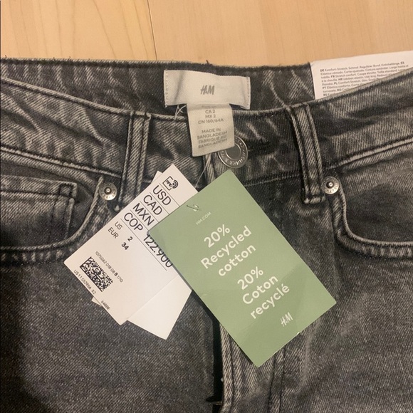 NWT Women H&M size 2 Gray Jeans - Picture 3 of 11